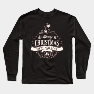 merry christmas happy new year Long Sleeve T-Shirt